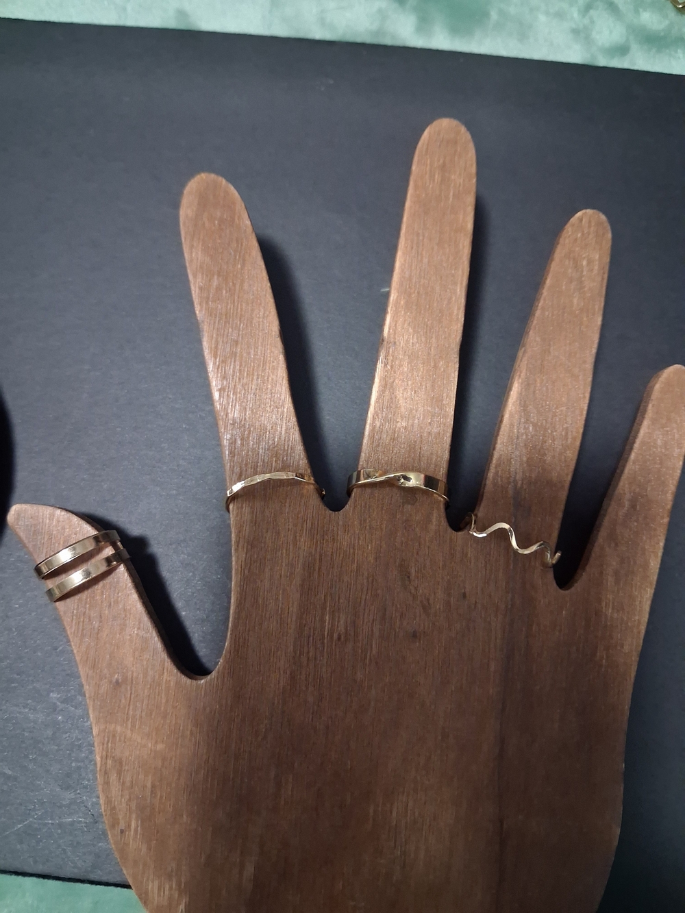 Delicate Gold-Tone Rings Set - Women Accessories